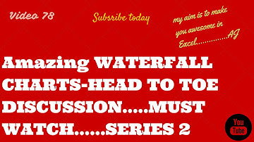 Learn Excel - Video 78 -Super Classy Waterfall Charts -Part 2