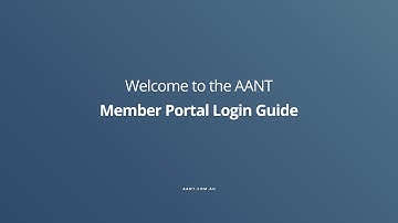 Welcome to the AANT Member Portal Login Guide
