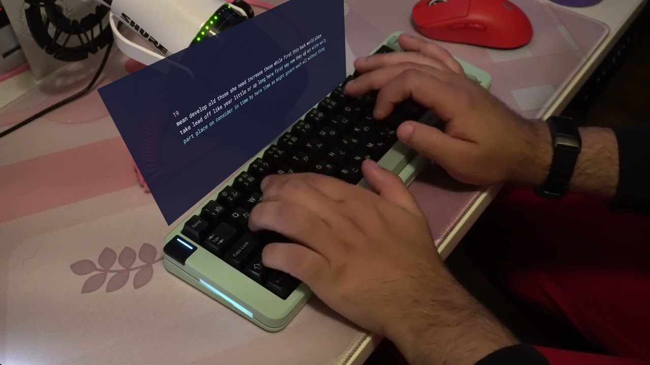 Space65 R3 Mint Colorway (PC Plate, Ops Black, GMK Wasabi R2)