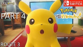 Pokémon: Lets Go, Pikachu! GAMEPLAY Part 4 - Route 3 - Nintendo Switch