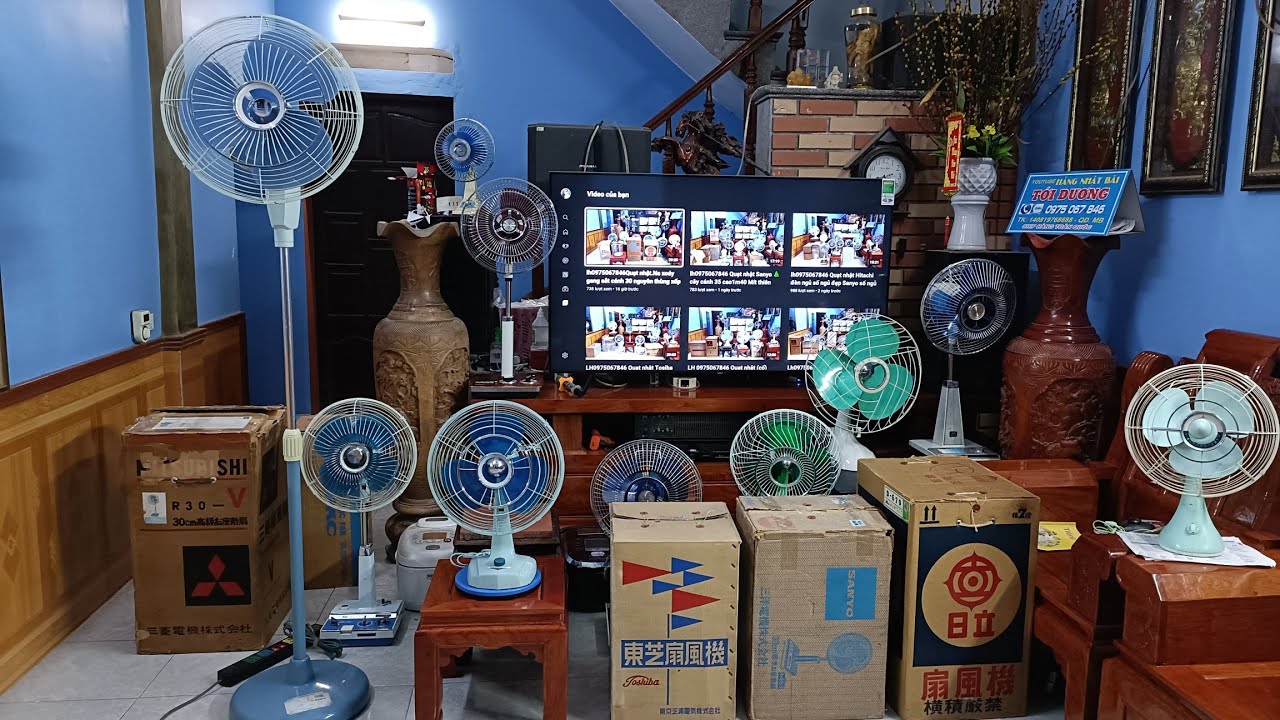 Lh0975067846 Quạt nhật Mít(cổ) 🌲 cây cánh 40 cao2m gang sắt độc.Fuj én cánh ngược gang sắt đẹp