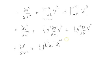 GRSS 040 divergence of a contravariant vector field using Christoffel symbols part one
