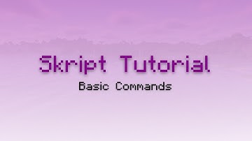 Skript Tutorial: Basic Commands