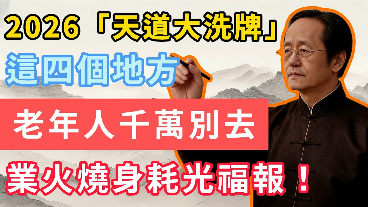 2026「天道大洗牌」，這四個地方，老年人千萬別去！業火燒身耗光福報！
