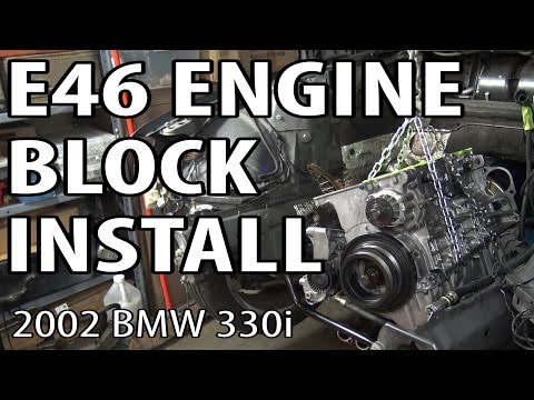 BMW E46 Engine Block Install DIY #m54rebuild 25
