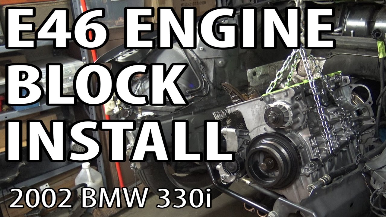 BMW E46 Engine Block Install DIY m54rebuild 25 YouTube