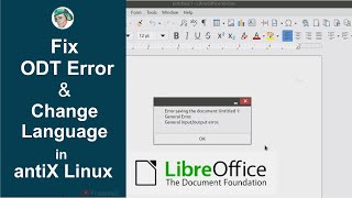 How to fix LibreOffice ODT Error and Change Language screenshot 2