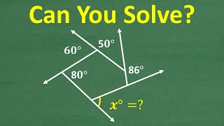 Five Intersecting Lines! Can You Find the Missing Angle