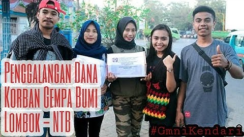 AKSI MAHASISWA !!! Penggalangan Dana Untuk Korban Gempa Bumi Lombok - NTB