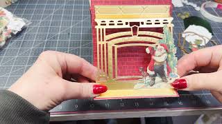 Stunning !  Holiday Hearth Easel Card