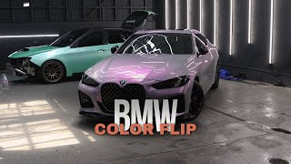 19th BDAY SURPRISE GIFT TO SELF?! BMW gets COLOR FLIP CAR WRAP