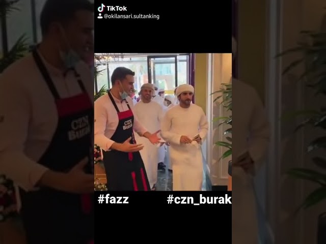 CZNBURAK with dubai prince Shaikh hamdan (#fazza) in his restaurant opining ceremony .. 😘 #short class=