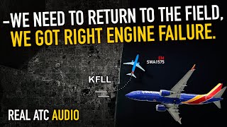 ENGINE FAILED on climb out. Southwest Boeing 737. REAL ATC