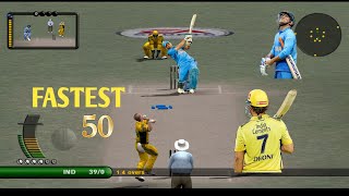 MS DHONI FASTEST FIFTY AGAINST AUSTRALIA. EA CRICKET 2007