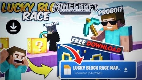 Lucky Block Race For Minecraft PE 1.21|| How to Download in Mcpe 1.21 ||Don