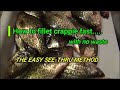 How to fillet crappie fast with no waste.   The easy "see-through method"