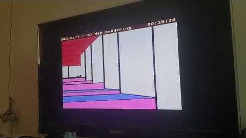 Atari 800 XL with UNO-Cart "3D Map Rendering (WIP)" by Wrathchild