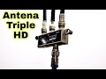 ANTENA TRIPLE HD, COAXIAL... GRAN PODER. 1080,2k,4K,8K,HD,TDT,ANALOGICO, ULTRA HD.