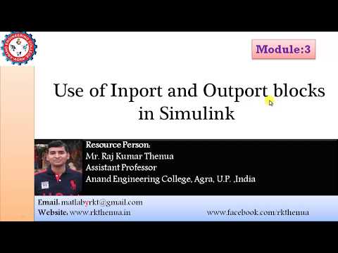 Use of Inport and Outport blocks in Simulink