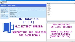 AGS Tutorials (3.6.1): GUI Hotpsot Markers (Separating Room Functions/ Each Room Different Marker)