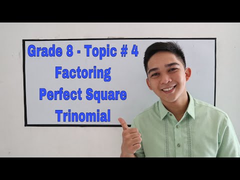 Video: Paano I-factor Ang Isang Square Trinomial