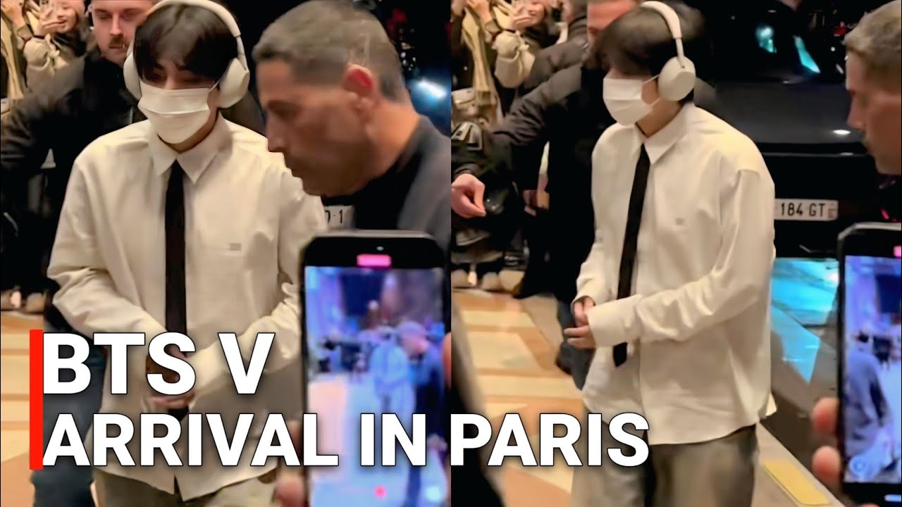 BTS Taehyung Arrived in Paris For Celine Fashion Show | V 뷔 in Paris