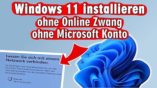 Windows 11 Online Zwang umgehen  Offline installieren  Ich habe kein Internet Knopf  ohne Konto