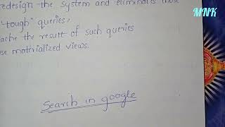 Materialized view || big data analytics || study stunter