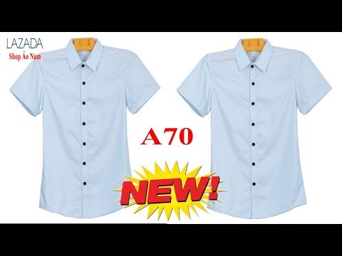 Áo Sơ Mi Nam Cộc Tay Xanh Nhạt Tao Nhã | Shop Áo Nam Lazada | áo sơ mi free size nam