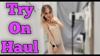[4K]  Try On Haul | Transparent Dress | No Bra | Whith Raychel