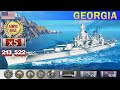 ✔ Акционный Премиумный Линкор "Georgia" IX уровень США | [ WoWS ] World of WarShips REPLAYS