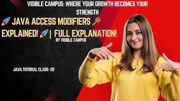 "Java Access Modifiers Explained | Public, Private, Protected, Default with Examples"