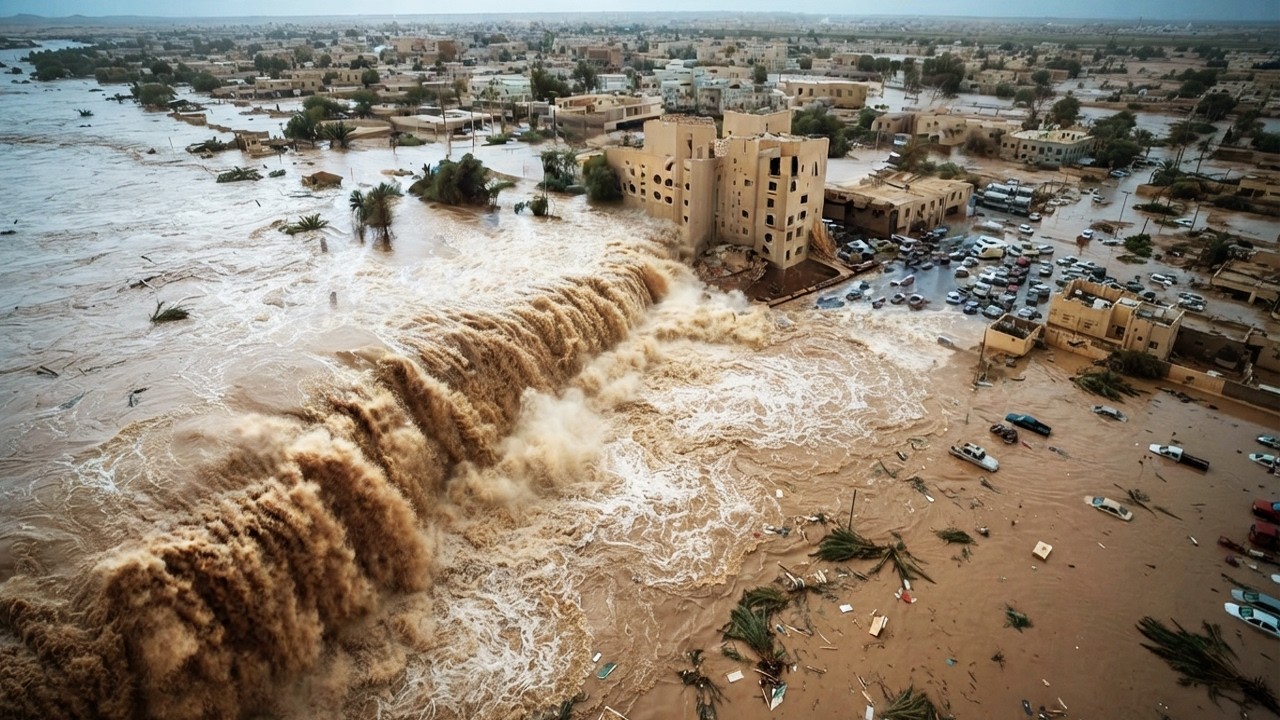 Furtuni severe lovesc Arabia Saudită! Inundații fulger lovesc Taif și Jazan!