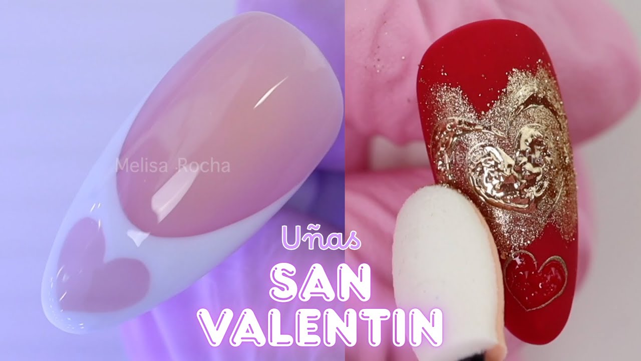 Uñas para San Valentin 💅🏼✨ Nail Art