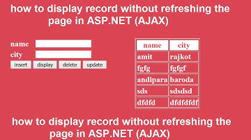 how to display record without refreshing the page in ASP.NET