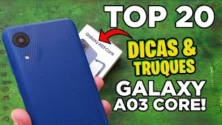 GALAXY A03 CORE! TOP 20 MELHORES DICAS e TRUQUES que VOCÊ PRECISA SABER!