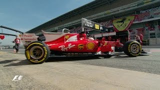 Sebastian vettel and ferrari dominate the headlines on penultimate day
of pre-season testing, with german cruising to a new fastest lap
winter...