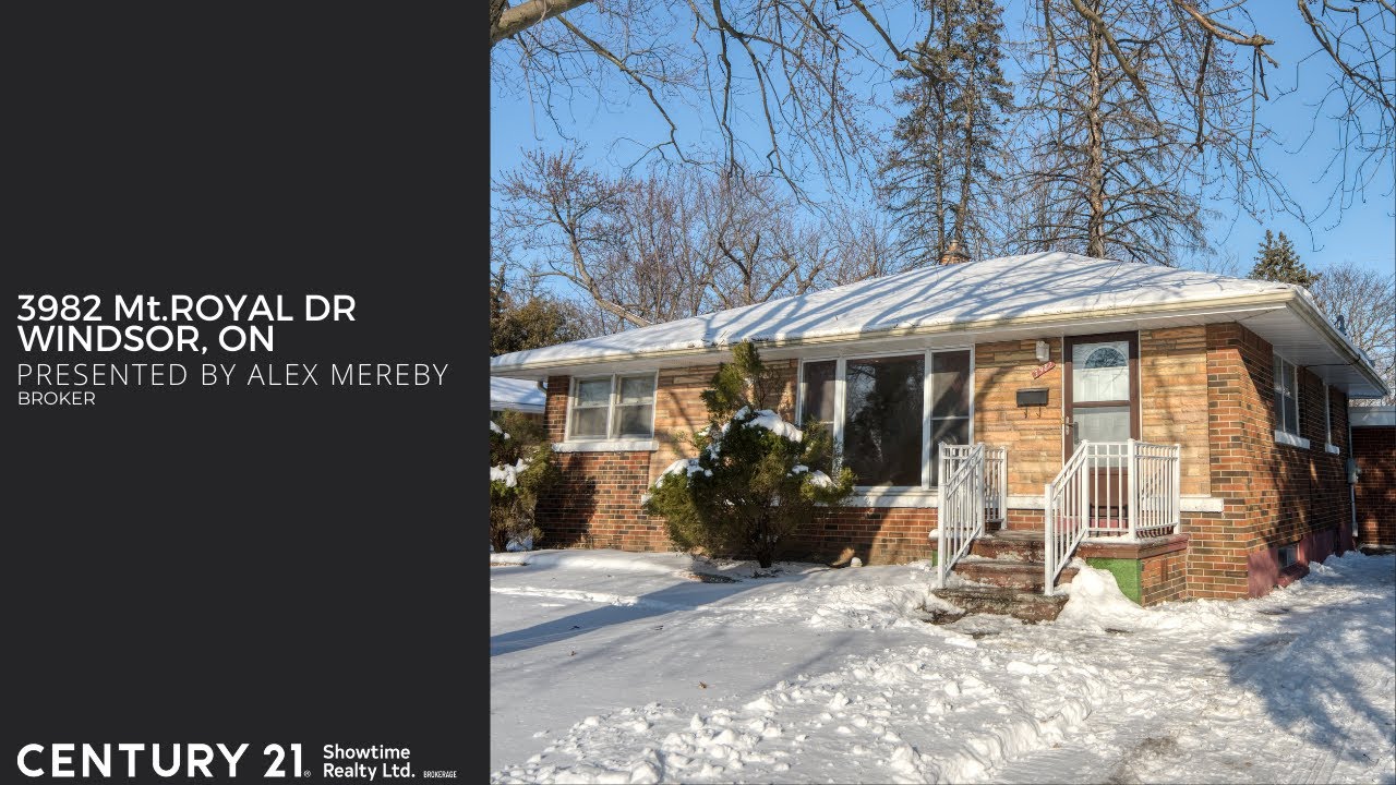 3982 MOUNT ROYAL DR, Windsor ON Presented By Alex Mereby, Broker