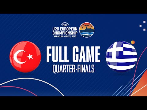 LIVE | QUARTER-FINALS: Turkey v Greece | FIBA U20 European Championship 2023