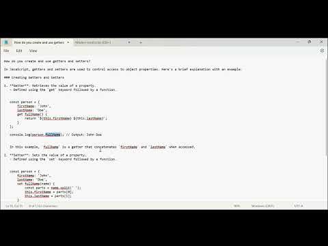 How do you create and use getters and setters?