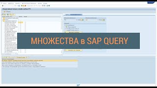 Видео Множества в SAP Query для начинающих в SAP (автор: Виталий Поцелуев)