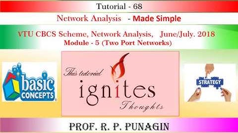 T 68  Network Analysis,VTU CBCS Scheme June July 2018,Module 5
