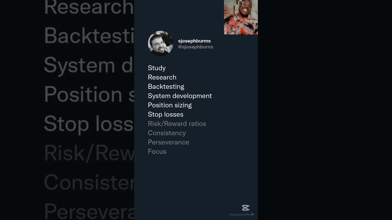 The difference between profitable traders and unprofitable traders.  