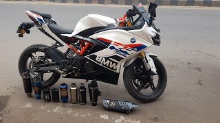 Apri BMW G310Rr mean full System Exhaust Lagwa liya  Austin racing