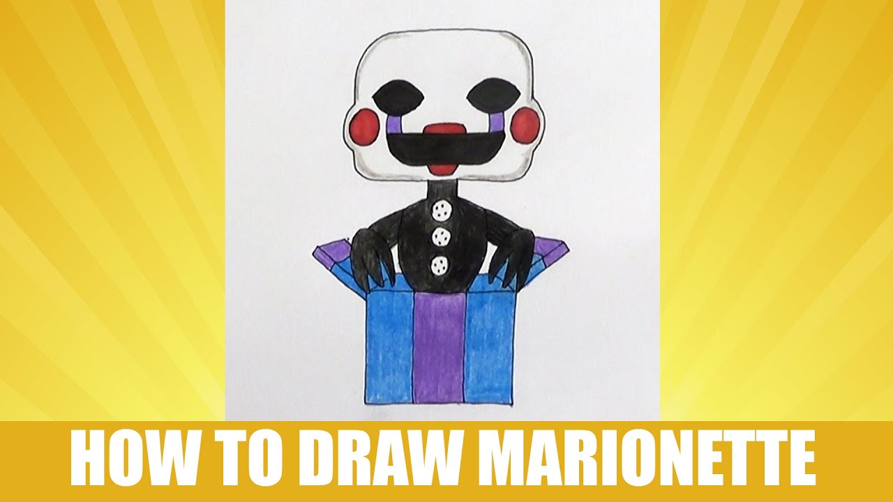 How to draw FNAF, Как нарисовать Марионетку, ФНАФ YouTube