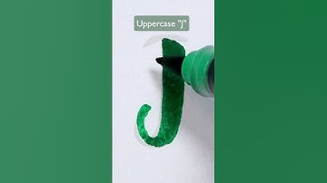 How to write « J » with a brush pen : mini tutorial ! #modern calligraphy #lettering