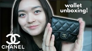 Chanel Classic Small Flap Wallet Unboxing // Cass Kinling
