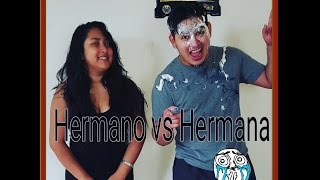 brother vs sister fight epic egg and whipped cream (hermano vs hermana)