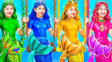 Cô Gái Nghèo Vs Giàu Vs Siêu Giàu Vs Bình Thường Tại Cuộc Thi Trang Điểm Nàng Tiên Cá!