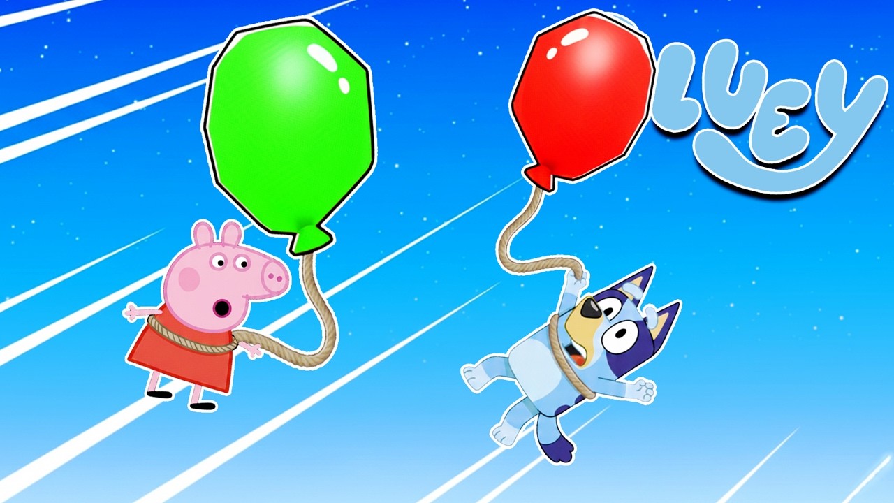 BLUEY tiene el GLOBO mas GIGANTE del MUNDO en EXPLOTA y CAE | Las Aventuras de BLUEY en ROBLOX!